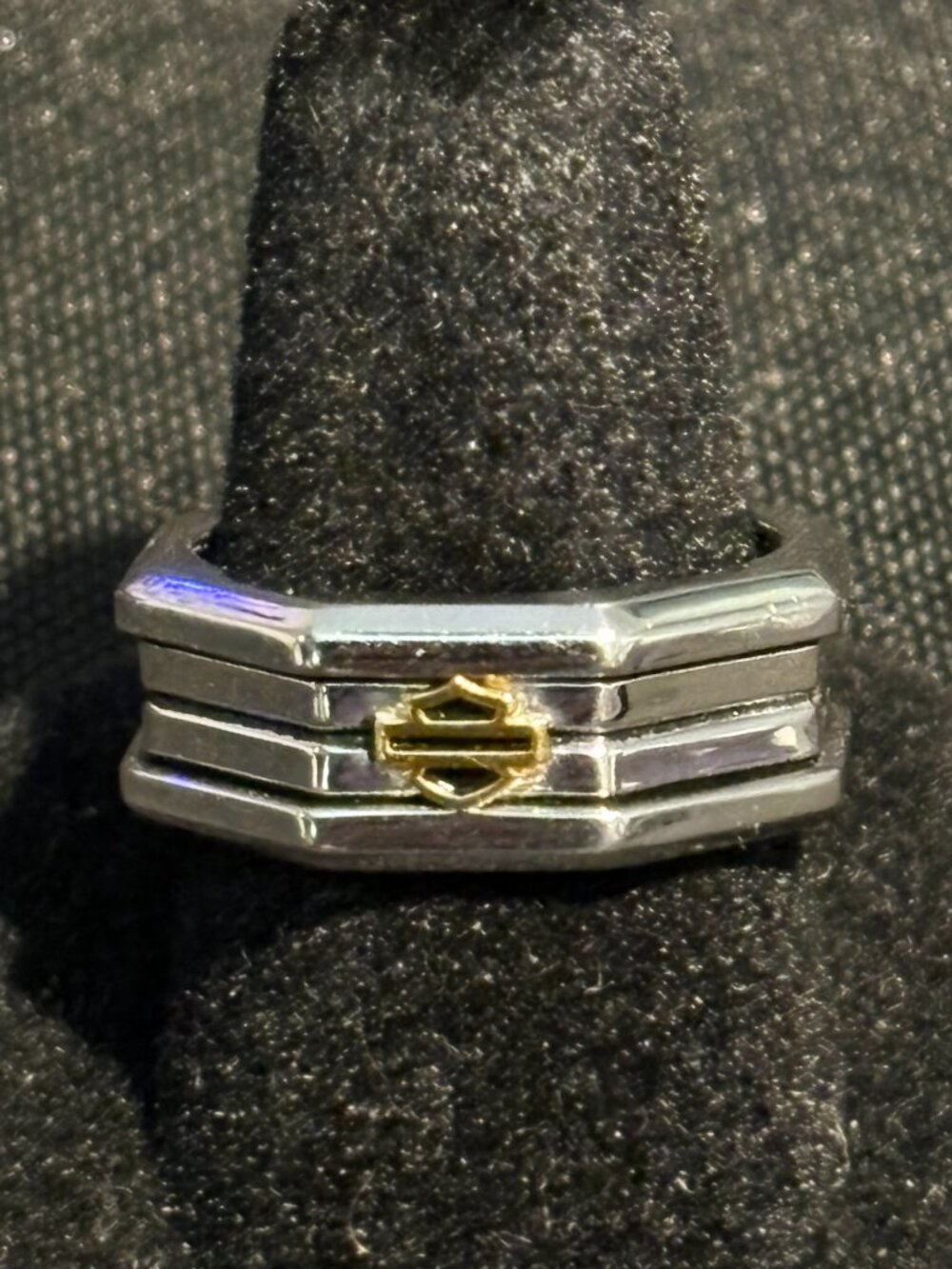 HARLEY DAVIDSON LADIES OCTAGON SHAPE STERLING SILVER